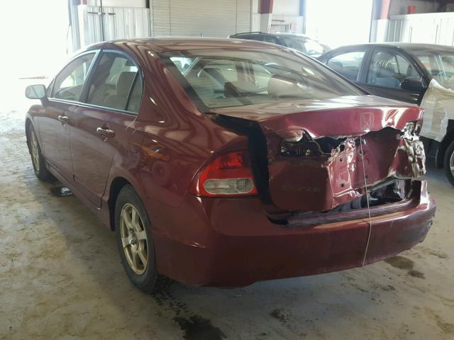 1HGFA15999L023651 - 2009 HONDA CIVIC EXL 红色 照片 3