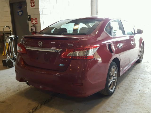 3N1AB7AP4DL697848 - 2013 NISSAN SENTRA S RED photo 4