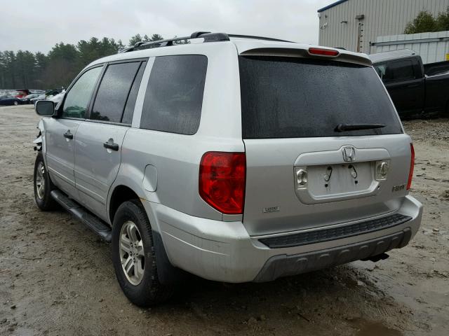 2HKYF18655H523721 - 2005 HONDA PILOT EXL GRAY photo 3