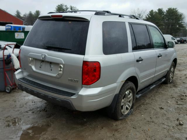 2HKYF18655H523721 - 2005 HONDA PILOT EXL GRAY photo 4