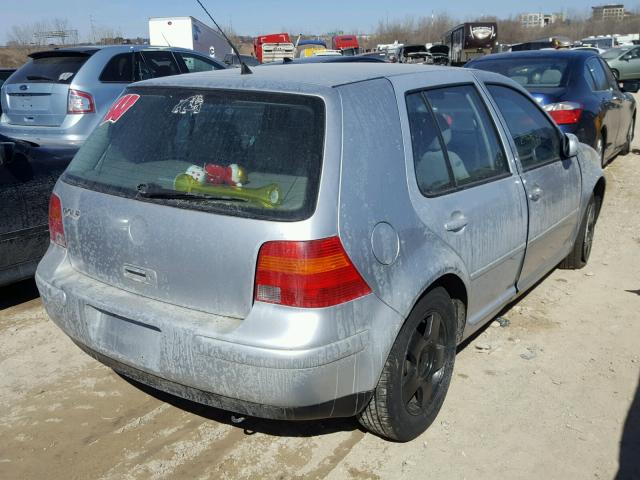 9BWGB61J924050450 - 2002 VOLKSWAGEN GOLF GLS SILVER photo 4