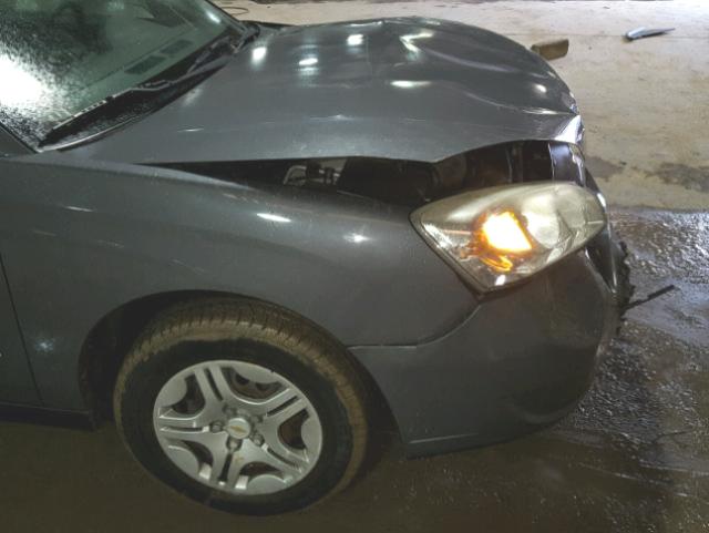 1G1ZS58F97F210619 - 2007 CHEVROLET MALIBU LS ნაცრისფერი ფოტო 9