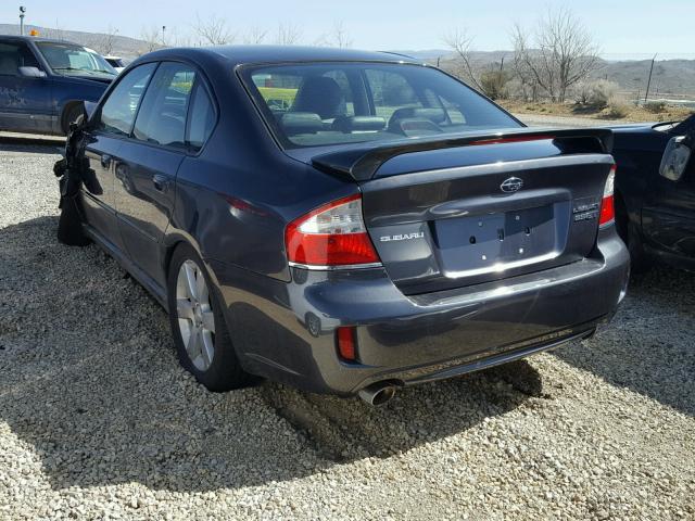 4S3BL676X84208422 - 2008 SUBARU LEGACY GT GRAY photo 3