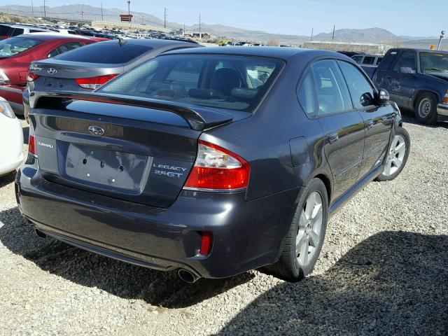 4S3BL676X84208422 - 2008 SUBARU LEGACY GT GRAY photo 4