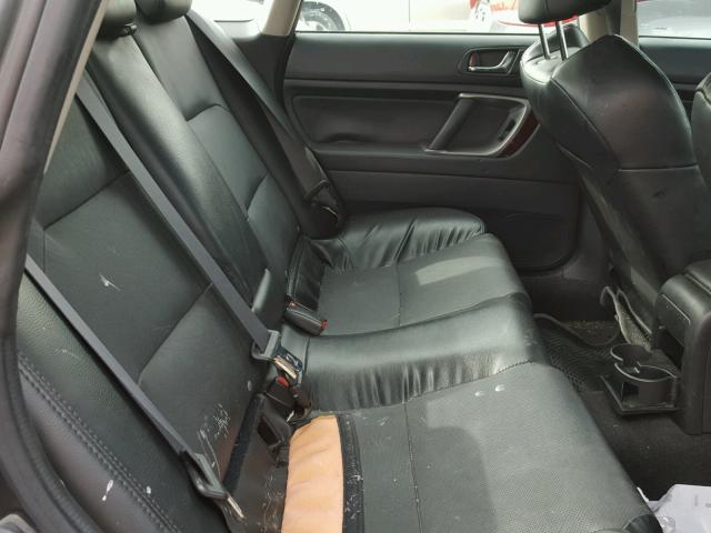 4S3BL676X84208422 - 2008 SUBARU LEGACY GT GRAY photo 6