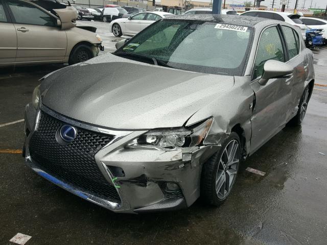 JTHKD5BH7H2301165 - 2017 LEXUS CT 200 GRAY photo 2