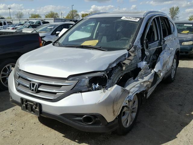 2HKRM3H73EH510285 - 2014 HONDA CR-V EXL SILVER photo 2