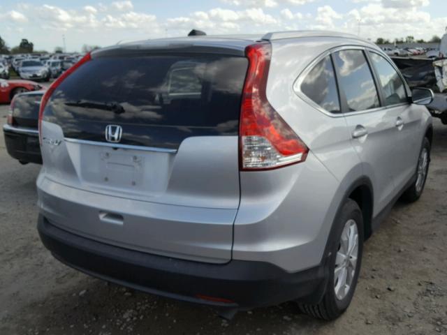 2HKRM3H73EH510285 - 2014 HONDA CR-V EXL SILVER photo 4