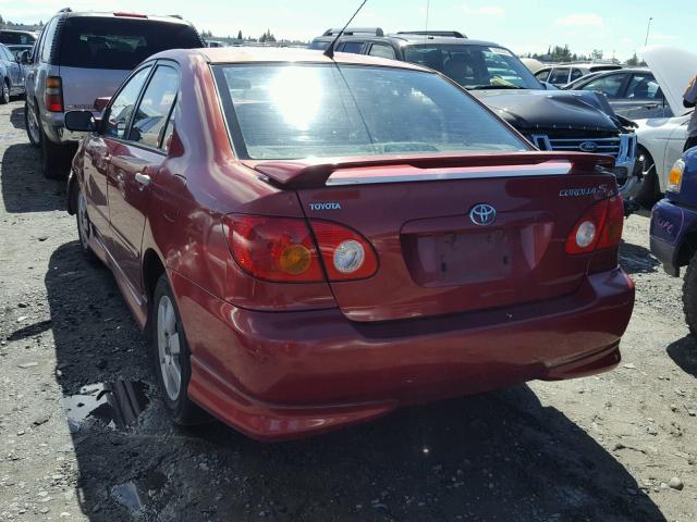 1NXBR32E73Z101764 - 2003 TOYOTA COROLLA CE RED photo 3