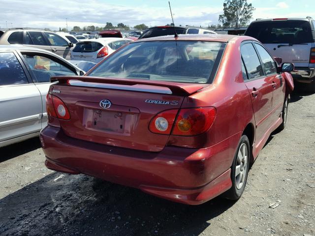 1NXBR32E73Z101764 - 2003 TOYOTA COROLLA CE RED photo 4