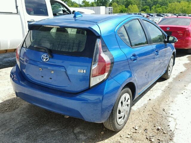 JTDKDTB39G1127582 - 2016 TOYOTA PRIUS C BLUE photo 4