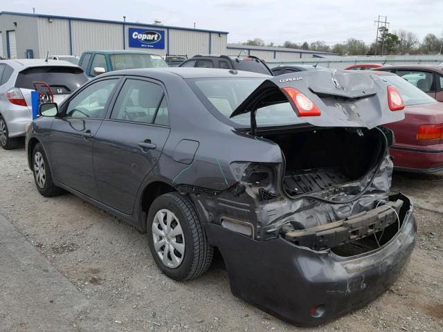 2T1BU4EE5AC239088 - 2010 TOYOTA COROLLA BA GRAY photo 3