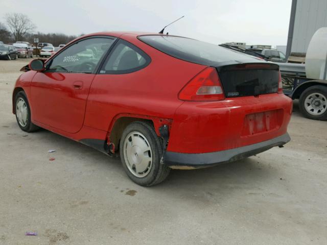 JHMZE13741T001738 - 2001 HONDA INSIGHT RED photo 3