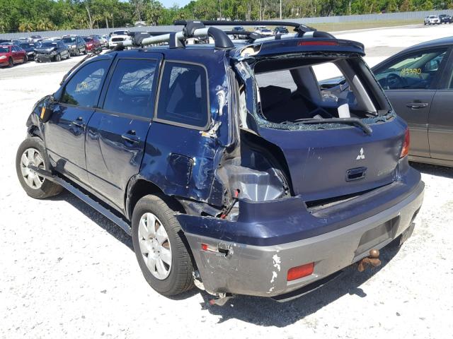 JA4LX31F04U057546 - 2004 MITSUBISHI OUTLANDER BLUE photo 3