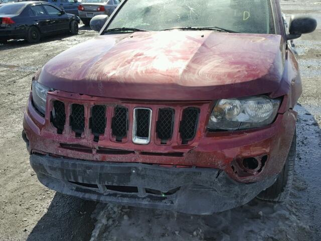 1C4NJDBB4GD714063 - 2016 JEEP COMPASS SP BURGUNDY photo 9