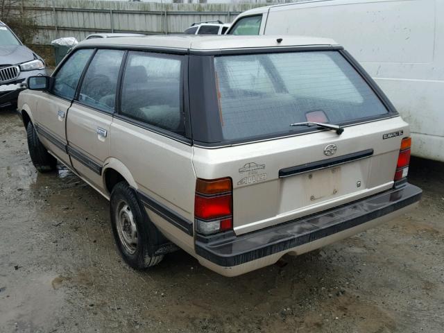 JF2AN53B1HE470344 - 1987 SUBARU GL 4WD TAN photo 3