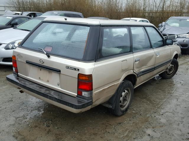 JF2AN53B1HE470344 - 1987 SUBARU GL 4WD TAN photo 4