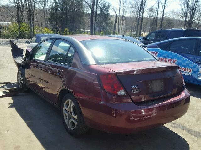 1G8AL52F23Z151992 - 2003 SATURN ION LEVEL RED photo 3