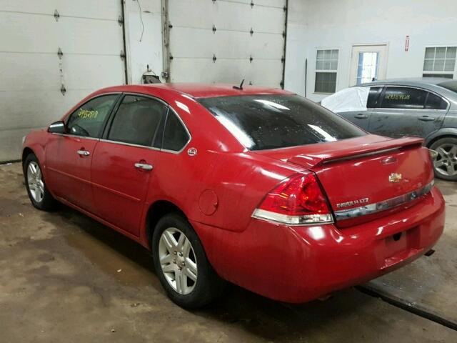 2G1WU58R279198510 - 2007 CHEVROLET IMPALA LTZ RED photo 3