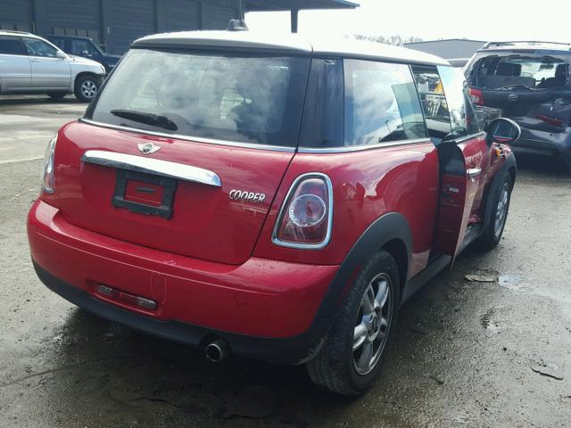 WMWSU3C5XDT545730 - 2013 MINI COOPER RED photo 4