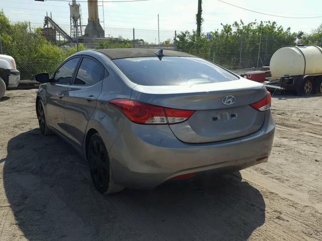 KMHDH4AE1CU237729 - 2012 HYUNDAI ELANTRA GL GRAY photo 3