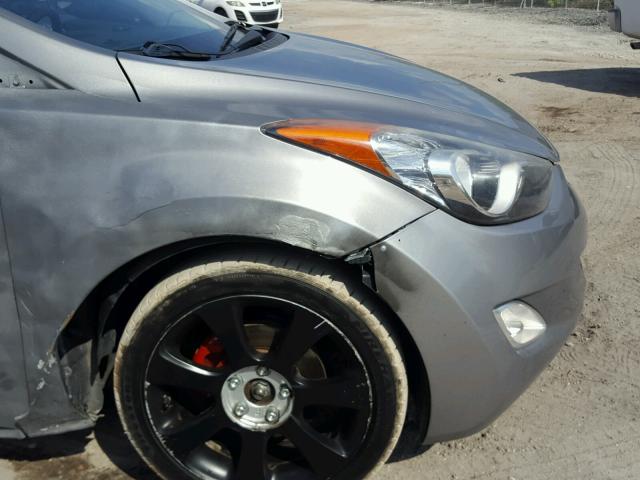 KMHDH4AE1CU237729 - 2012 HYUNDAI ELANTRA GL GRAY photo 9