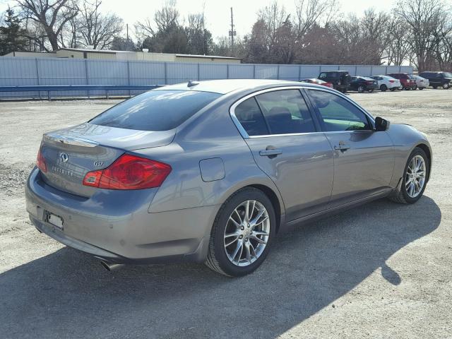 JN1CV6AP4DM717953 - 2013 INFINITI G37 BASE GRAY photo 4