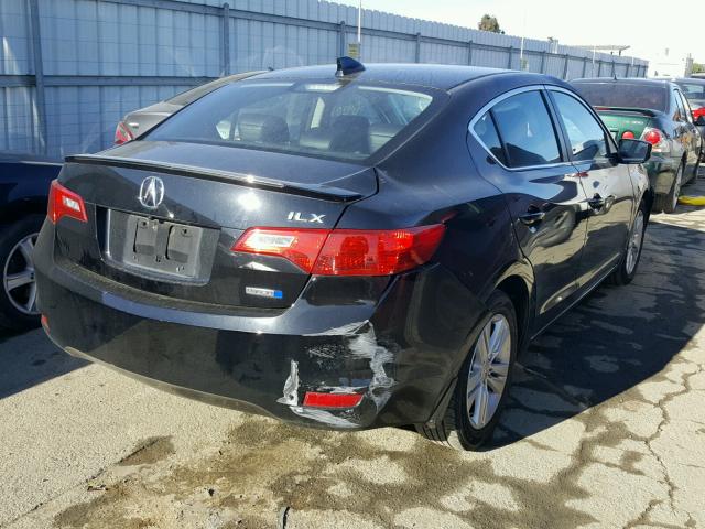 19VDE3F7XDE302507 - 2013 ACURA ILX HYBRID BLACK photo 4