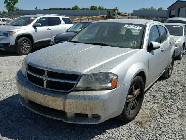 1B3CC1FB8AN204599 - 2010 DODGE AVENGER EX SILVER photo 2