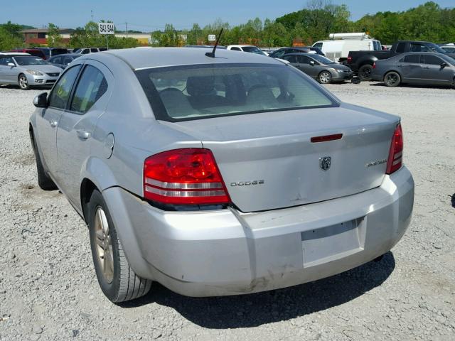 1B3CC1FB8AN204599 - 2010 DODGE AVENGER EX SILVER photo 3