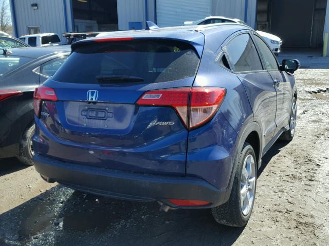 3CZRU6H76GM711655 - 2016 HONDA HR-V EXL BLUE photo 4