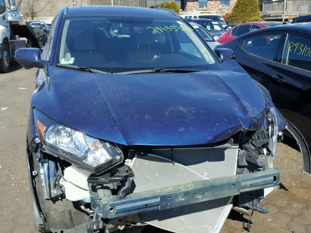 3CZRU6H76GM711655 - 2016 HONDA HR-V EXL BLUE photo 9