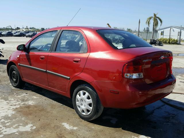 KL1TD56676B668666 - 2006 CHEVROLET AVEO BASE RED photo 3