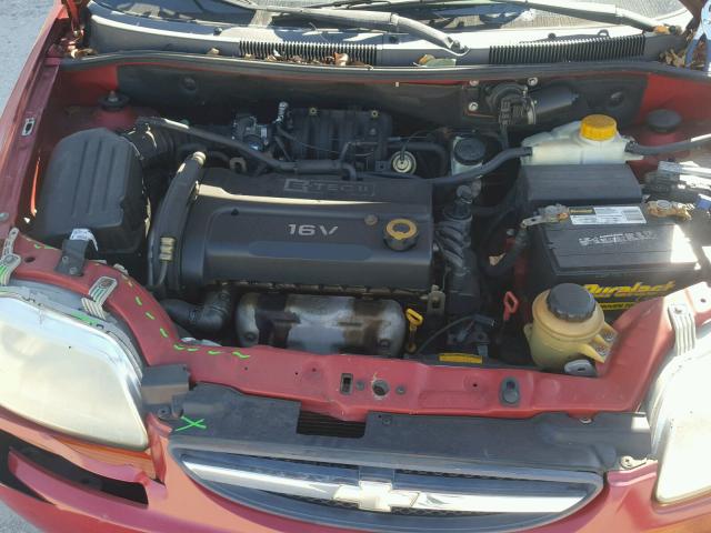 KL1TD56676B668666 - 2006 CHEVROLET AVEO BASE RED photo 7