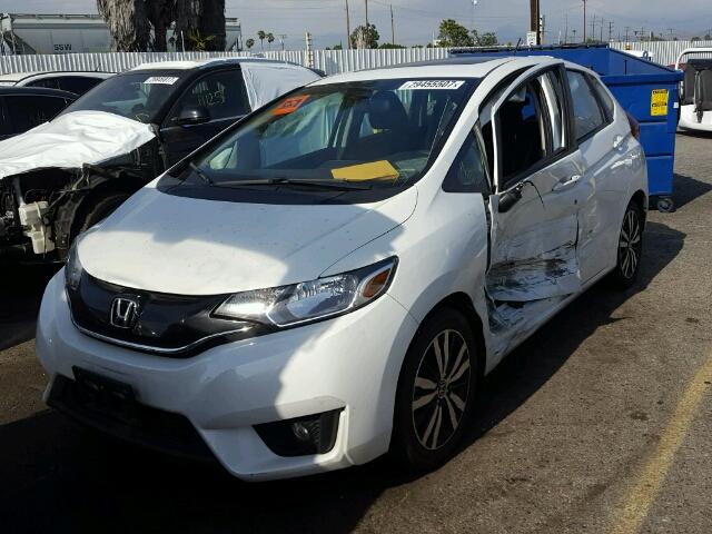 3HGGK5H85FM770475 - 2015 HONDA FIT EX WHITE photo 2