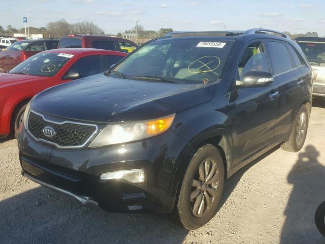 5XYKW4A25BG097742 - 2011 KIA SORENTO SX BLACK photo 2