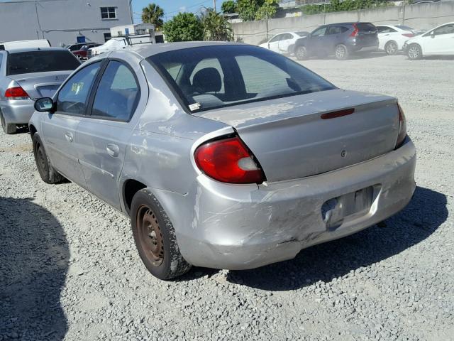 1B3ES46C0YD831528 - 2000 DODGE NEON BASE SILVER photo 3