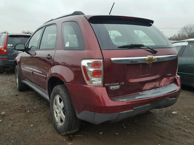 2CNDL23F276245593 - 2007 CHEVROLET EQUINOX LS MAROON photo 3