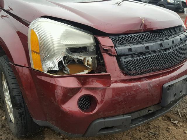 2CNDL23F276245593 - 2007 CHEVROLET EQUINOX LS MAROON photo 9