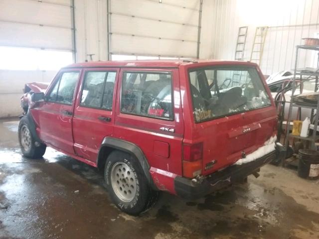 1J4F18853N182725 - 1992 JEEP CHEROKEE RED photo 3