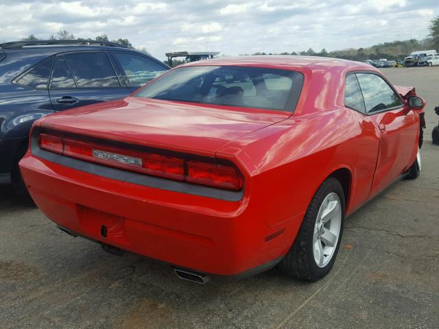 2C3CDYAG9EH250954 - 2014 DODGE CHALLENGER RED photo 4