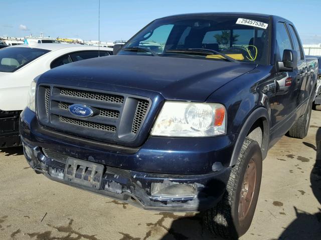 1FTPX14554NB94362 - 2004 FORD F150 BLUE photo 2