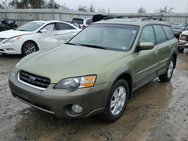 4S4BP62C757363808 - 2005 SUBARU LEGACY OUT GREEN photo 2