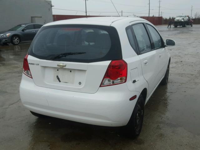 KL1TD62645B490516 - 2005 CHEVROLET AVEO BASE Beyaz fotoğraf 4