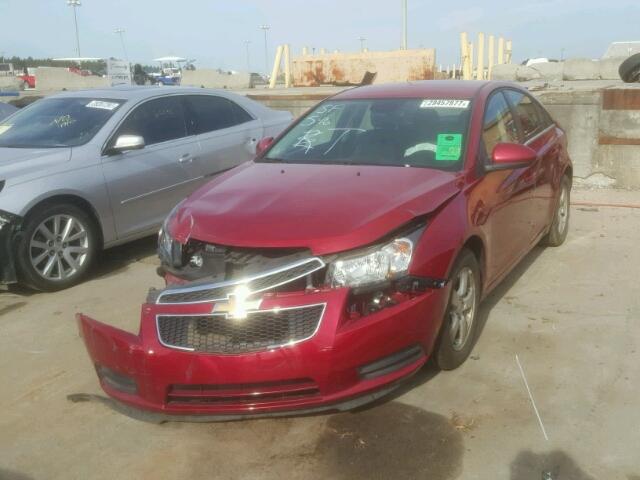 1G1PC5SB5E7309259 - 2014 CHEVROLET CRUZE LT RED photo 2