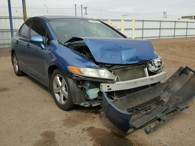 1HGFA16828L102101 - 2008 HONDA CIVIC EX BLUE photo 1