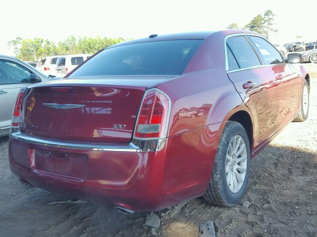 2C3CCAAG3EH148494 - 2014 CHRYSLER 300 RED photo 4