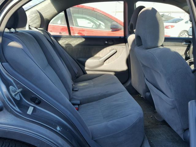 2HGES16564H589034 - 2004 HONDA CIVIC LX GRAY photo 6