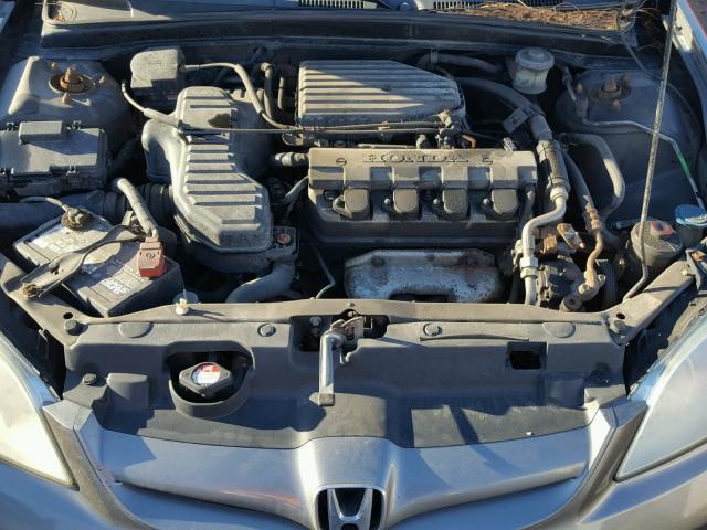 2HGES16564H589034 - 2004 HONDA CIVIC LX GRAY photo 7