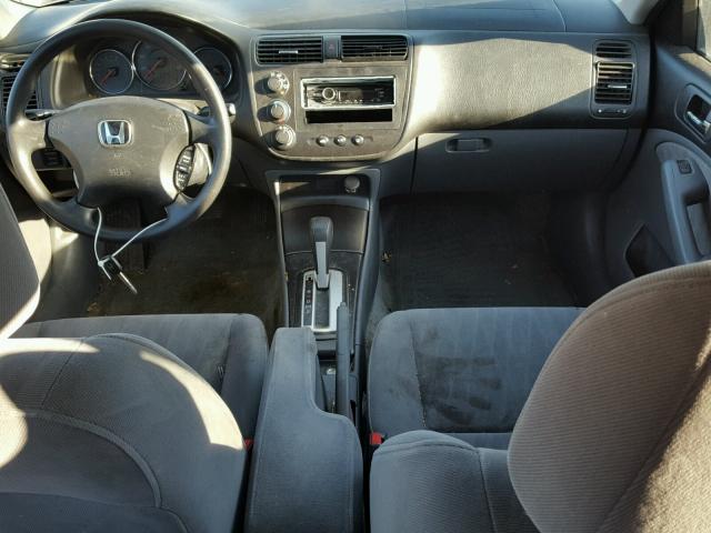 2HGES16564H589034 - 2004 HONDA CIVIC LX GRAY photo 9